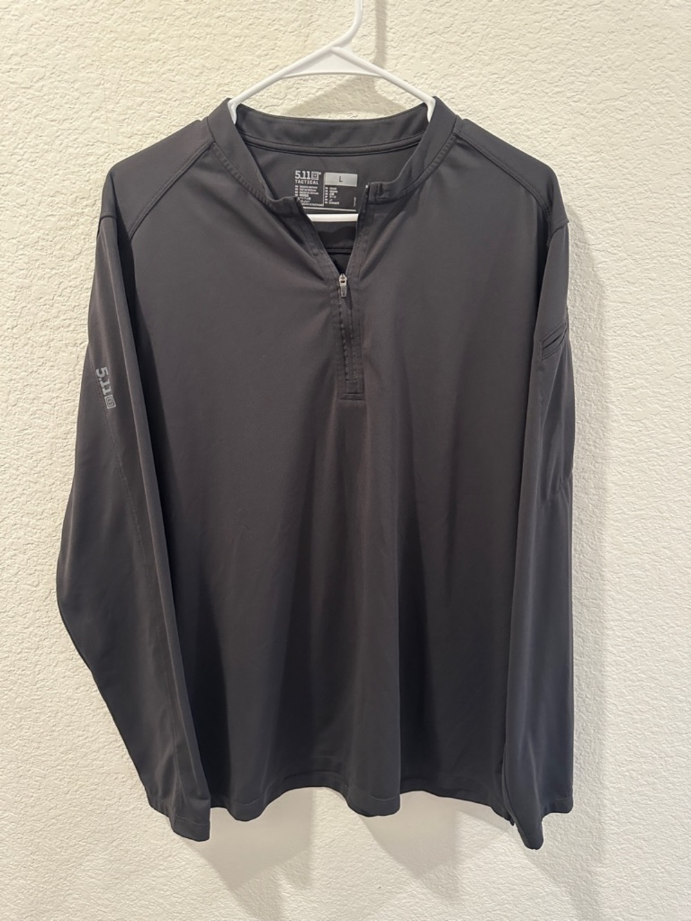 5.11 Tactical Men's Long Sleeve Pullover Quarter-Zip Top - Black